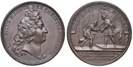 Ludwig XIV. 1643 - 1715
Frankreich. Cu Medaille, 1688. auf die Einnahme von 20 rheinischen Städten in einem Monat durch den Dauphin von Frankreich. Ko...