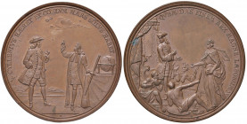 Ludwig XIV. 1643 - 1715
Frankreich. Cu Medaille, 1709. auf die gescheiterten Friedensverhandlungen mit Ludwig XIV. in Den Haag, wegen der Verhandlunge...