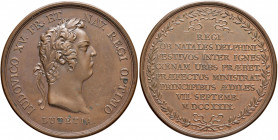 Ludwig XV. 1715 - 1774
Frankreich. Cu Medaille, 1729. auf die Festwoche der Stadt Paris für Ludwig XV. aus Anlaß der Geburt des Dauphins Louis Ferdina...