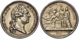 Ludwig XV. 1715 - 1774
Frankreich. Ag Medaille, 1773. auf die Hochzeit seines Enkels (später Karl X.) mit Marie Therese von Sardinien, Vorderseite: Ko...