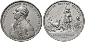Ludwig XVI. 1774-1793
Frankreich. Sn Medaille, 1793. unsigniert, von Johann Christian Reich, auf seinen Tod. Uniformiertes Brustbild l. mit mehreren O...
