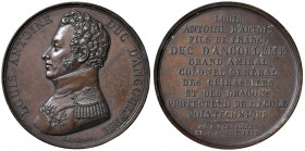 Ludwig XVIII. 1814 - 1824
Frankreich. Cu Medaille, 1815. Louis Antoine of Borbone Duke of Angouleme 1775 - 1844, Büste in Uniform , Rv: LOUIS/ ANTOINE...