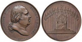 Ludwig XVIII. 1814 - 1824
Frankreich. Cu Medaille, 1815. Jahrestag der ersten Wiedereinsetzung Ludwigs XVIII. auf den französischen Thron 1815, Büste ...