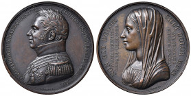 Ludwig XVIII. 1814 - 1824
Frankreich. Cu Medaille, 1820. von Raymond Gayrard, Büste rechts, Rev Angel trauert um Graburne auf Sockel, um die sich Embl...
