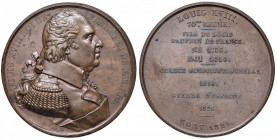 Ludwig XVIII. 1814 - 1824
Frankreich. Cu Medaille, 1824. auf den Tod Ludwig XVIII., Uniformiertes Brustbild nach rechts, darunter Sign. // Fünf Zeilen...