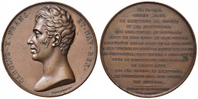 Charles X. 1824 - 1830
Frankreich. Cu Medaille, 1824. auf den Regierungsantritt Karl X. (2. Variante), Av.: Portrait des Königs, der als letzter Herrs...