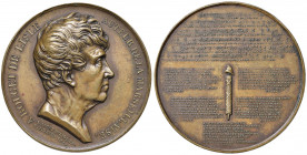 Louis-Philippe 1830 - 1848
Frankreich. Cu Medaille, 1833. auf Claude Joseph Rouget de l’Isle 1760 - 1836 (Verfasser der französischen Nationalhymne), ...