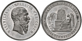 Maximilian I. von Habsburg 1864-1867 (Bruder des Kaiser Franz Joseph von Österreich)
Mexiko. Zinnmedaille, 1867. auf den Tod des Kaisers, Av. Büste na...