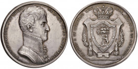 Ferdinand VII. 1808 - 1814 - 1833
Spanien. Ag Medaille, 1814. auf die Wiederannahme der Krone (somit sein 7. Regierungsjahr), Ø 44 mm, ohne Signatur
3...