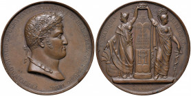 Fernando VII. 1808 - 1814 - 1833
Spanien. Cu Medaille, 1820. auf die Wiederherstellung der spanischen Konstitution 1820, Vorderseite Porträt rechts / ...