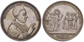 Clemens XIV. 1769 - 1774
Vatikan. Ag Medaille, 1773. auf die Aufhebung des Jesuitenordens durch Papst Clemens XIV. Brustbild des segnenden Papstes nac...