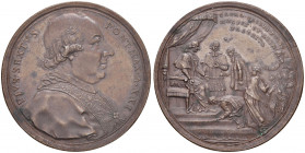 Pius VI. 1775 - 1799
Vatikan. Cu Medaille, 1775. Jahr I, auf den Verschluss der Heiligen Pforte, Av. Portrait Pius VI., Rv. Huldigungszähne, Ø 47,9 mm...