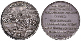 Leopold I. 1657 - 1705
Ag Medaille, 1685. auf die Befreiung von der Stadt Neuhäusl von den Türken, Schrift / Ansicht der Belagerung, Ø 36,5 mm, von L....