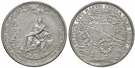 Joseph I. 1705 - 1711
Sn Medaille, 1708. auf die Einnahme der Stadt Tournai, auf die Eroberung von Tournai, Av. Grundriß der Festung Tournai samt Zita...