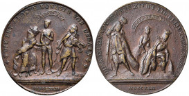 Maria Theresia 1740 - 1780
Cu Medaille, 1743. sogenannte Spottmedaille auf die Besetzung Bayerns durch Maria Theresia, Vs.: Maria Theresia steht nackt...
