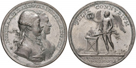 Maria Theresia 1740 - 1780
Sn Medaille, 1760. auf die Vermählung Joseph II. mit Isabella von Parma, Hochzeit von Erzherzog Joseph und Isabella von Bou...