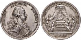 Maria Theresia 1740 - 1780
Ag Medaille, 1763. auf den Tod der Kronprinzessin Elisabeh von Bourbon-Parma, der Gemahlin von Erzherzog Joseph, Ø 41,3 mm,...