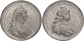 Maria Theresia 1740 - 1780
Ag Medaille, 1765. auf den Tod Kaiser Franz I.,auf den Tod von Franz I. Stephan. Av.: M THERESIA DG ROM IMP HUNG & BOH RE A...