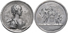 Maria Theresia 1740 - 1780
Sn Medaille, 1767. auf die Vermählung der Erzherzogin Maria Josepha und Ferdinand IV. - König beider Sizilien, Vs.: Brustbi...