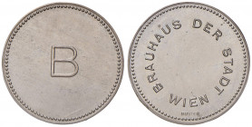 Biermarke, o. J. (ca 1950)
2. Republik 1945 - heute. Probe in Nickel (ausgegeben nur in Alu). Wien
9,03g
stgl