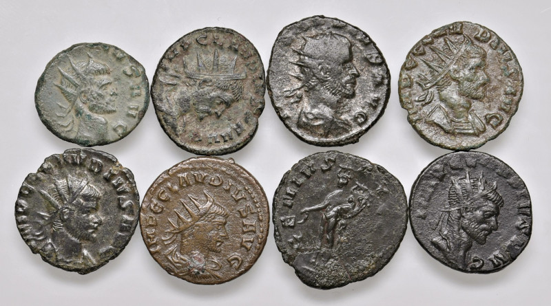 Lot (8 Stk.)
Römische Münzen, Lots. Lot aus 8 AE-Antoniniani des Claudius II. Go...