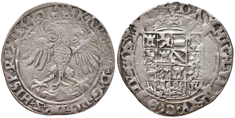 Karl V. (Karl I. von Spanien) 1506 - 1555
Belgien, Brabant. 4 Patards, 1540. Ant...