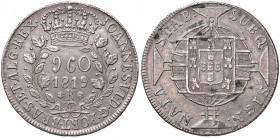 Johann VI. von Portugal, Prinzregent 1799 - 1818, König 1816 - 1826
Brasilien. 960 Reis, 1819. R Rio de Janeiro
26,46g
KM 326.1
ss/ss+