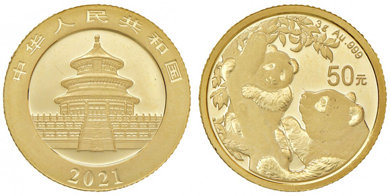 Republik ab 1949 - heute
China. 50 Yuan, 2021. Panda (1/10 oz)
Peking
3,03g
KM-u...