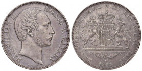 Maximilian II. 1848 - 1864
Deutschland, Bayern. Vereinsdoppeltaler / 3 1/2 Gulden, 1861. München
37,08g
Thun 100
f.vz/vz