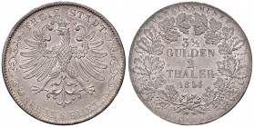 Stadt
Deutschland, Frankfurt. Vereinsdoppeltaler / 3 1/2 Gulden, 1854. Frankfurt
37,18g
AKS 2, Dav. 641, Kahnt 182, Thun 131
f.stgl/stgl