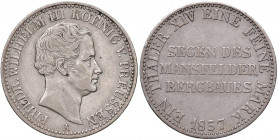 Friedrich Wilhelm III. 1797 - 1840
Deutschland, Preussen. Ausbeutetaler, 1837. A Dresden
22,17g
Thun 251
ss