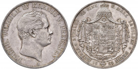 Friedrich Wilhelm IV. 1840 - 1861
Deutschland, Preussen. Doppeltaler / 3 1/2 Gulden, 1845. Berlin
37,20g
Thun 258
vz