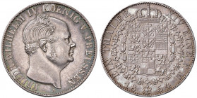 Friedrich Wilhelm IV. 1840 - 1861
Deutschland, Preussen. Taler, 1854. A Dresden
22,29g
Thun 260
f.vz/vz