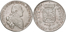 Xaver 1763 - 1768
Deutschland, Sachsen-Kurlinie ab 1547 (Albertiner). 2/3 Taler, 1765. ED-C Dresden
14,00g
Kahnt 1023,Buck 55
ss/vz