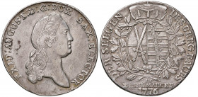 Friedrich August III. 1763 - 1806
Deutschland, Sachsen. Ausbeutetaler, 1776. Dresden
28,00g
Dav. 2691
ss+