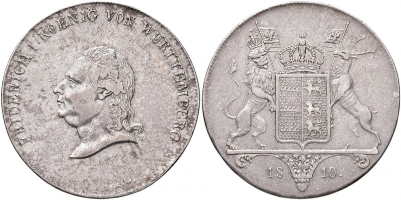 Friedrich I. 1806 - 1816
Deutschland, Würtemberg. Kronentaler, 1810. Stuttgart
2...