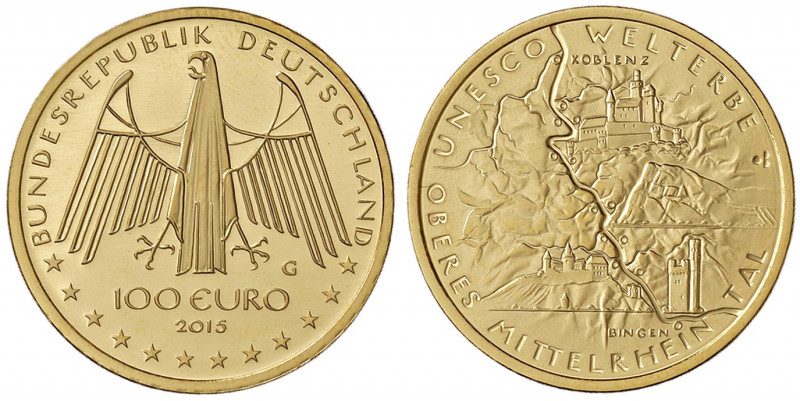 100 Euro, 2015
Deutschland, Bundesrepublik Deutschland 1949 - 1990 - heute. UNES...