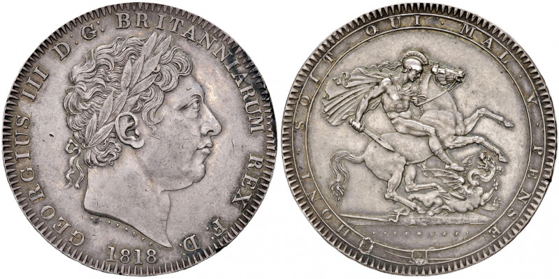 Georg III. 1760 - 1820
England. Crown, 1818. London
28,31g
KM 675
vz