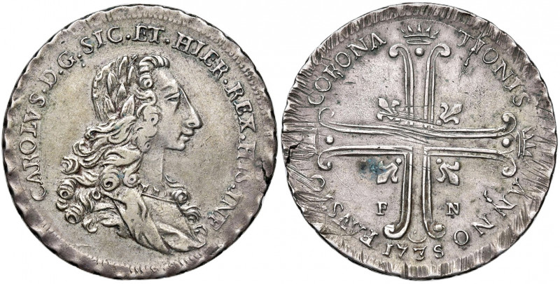 Karl III. von Bourbon 1734 - 1759
Italien, Neapel und Sizilien. 6 Tari, 1735. F-...