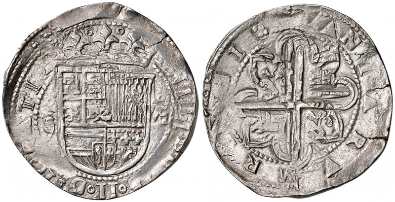 Philippe II. 1556 - 1598
Spanien. 8 Reales, o. Jahr. Sevilla
27,39g
Calicó 235
v...