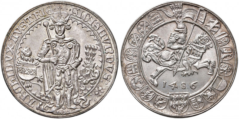 Erzherzog Sigismund 1439 - 1496
Guldiner, 1486/1953. Original Restrike
Hall
32,0...