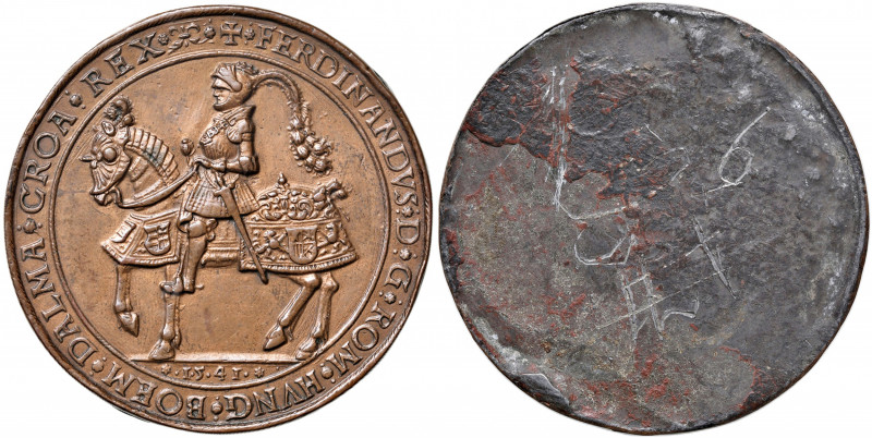 Ferdinand I. 1521 - 1564
1 1/2 Schautaler, 1541. einseitiger Abschlag des Avers ...