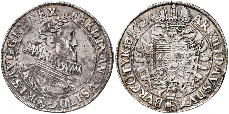 Ferdinand II. 1619 - 1637
Taler, 1624. Wien
28,25g
Her. 370
f.ss/ss