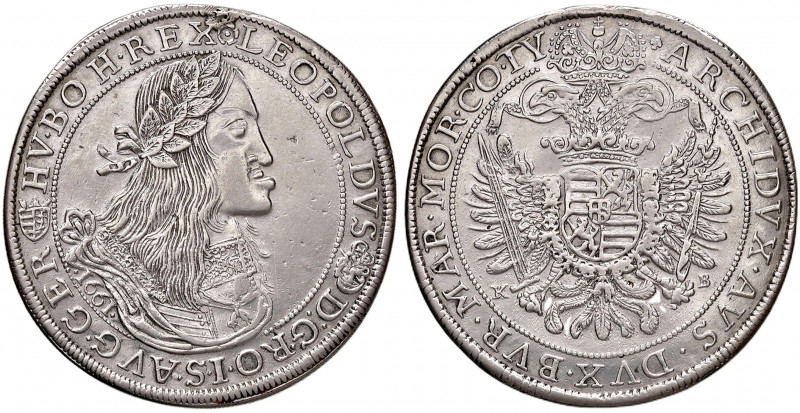 Leopold I. 1657 - 1705
Taler, 1661. KB Kremnitz
27,46g
Her. 719
Hsp., gereinigt
...