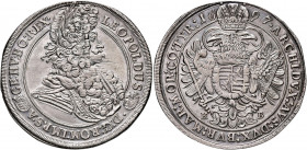 Leopold I. 1657 - 1705
Taler, 1697. KB Kremnitz
28,95g
Her. 741
ss/f.vz