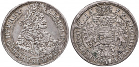 Leopold I. 1657 - 1705
1/2 Taler, 1698. KB Kremnitz
14,29g
Her. 848
ss
