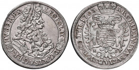 Leopold I. 1657 - 1705
1/2 Taler, 1703. KB Kremnitz
14,37g
Her. 854
vz/stgl