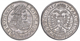 Leopold I. 1657 - 1705
VI Kreuzer, 1674. SHS Breslau
3,02g
Her. 1204
stgl