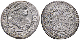Leopold I. 1657 - 1705
3 Kreuzer, 1670. mit SIL
SHS Breslau
1,76g
Her. 1539 var.
stgl
