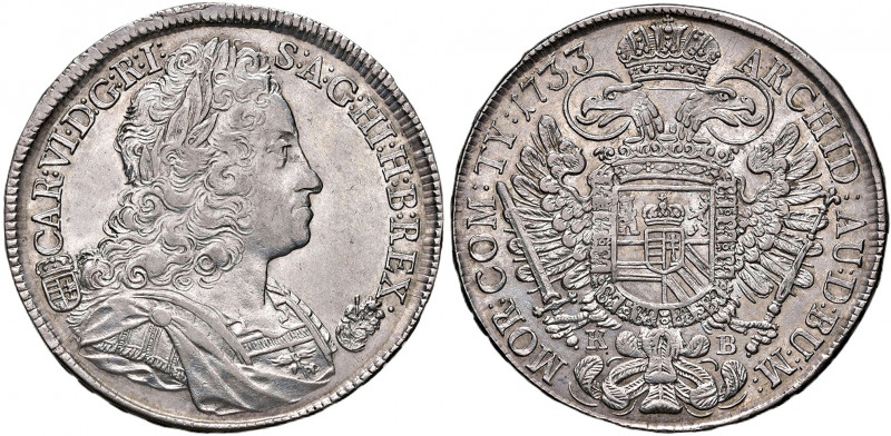 Karl VI. 1711 - 1740
Taler, 1733. KB Kremnitz
28,84g
Her. 448
f.vz